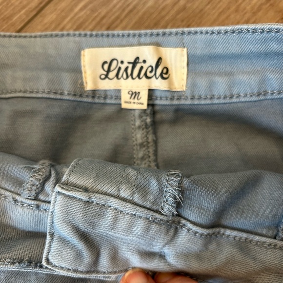 Listicle Stylish Blue Gray Button-Front Skirt size Medium - Picture 3 of 7